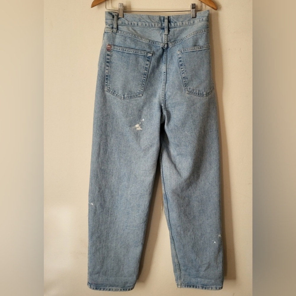 BDG Blue Boyfriend Jeans with Distressed Details - Picture 3 of 3